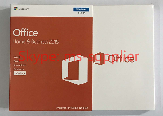 Microsoft Office 2016 Home and Business For Windows PKC Version Retail Box DVD Media